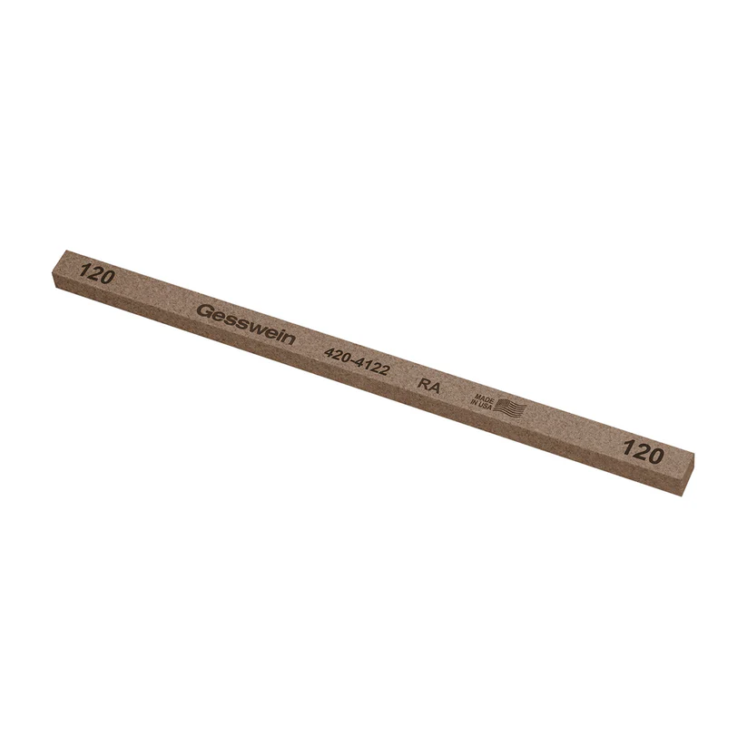 [420-4122] Gesswein® RA Stones - 1/4" x 1/4" x 6", 120 Grit  (Pkg. of 12)