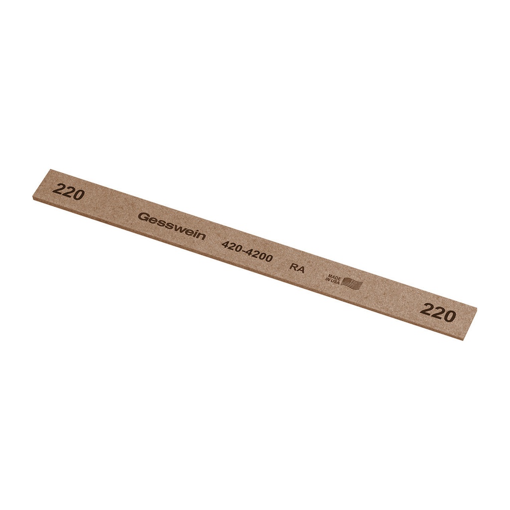 [420-4200] Gesswein® RA Stones - 1/2" x 1/16" x 6", 220 Grit  (Pkg. of 12)