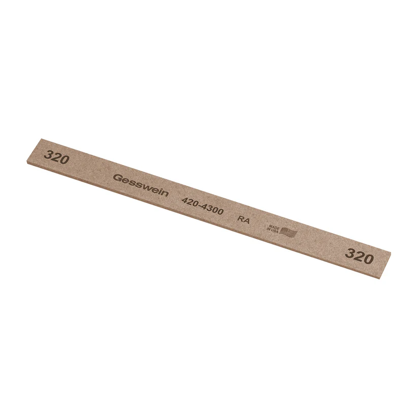 [420-4300] Gesswein® RA Stones - 1/2" x 1/16" x 6", 320 Grit  (Pkg. of 12)