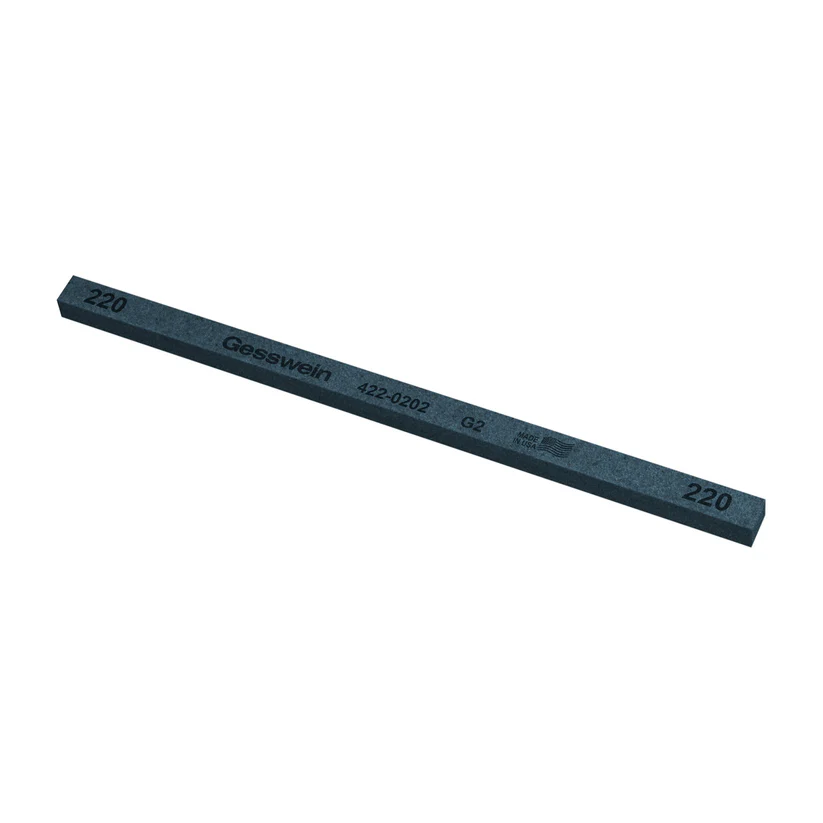 [422-0202] Gesswein® G2 Stones - 1/4" x 1/4" x 6", 220 Grit  (Pkg. of 12)