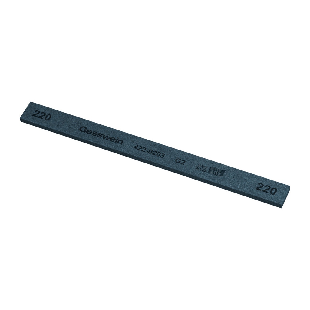 [422-0203] Gesswein® G2 Stones - 1/2" x 1/8" x 6", 220 Grit  (Pkg. of 12)