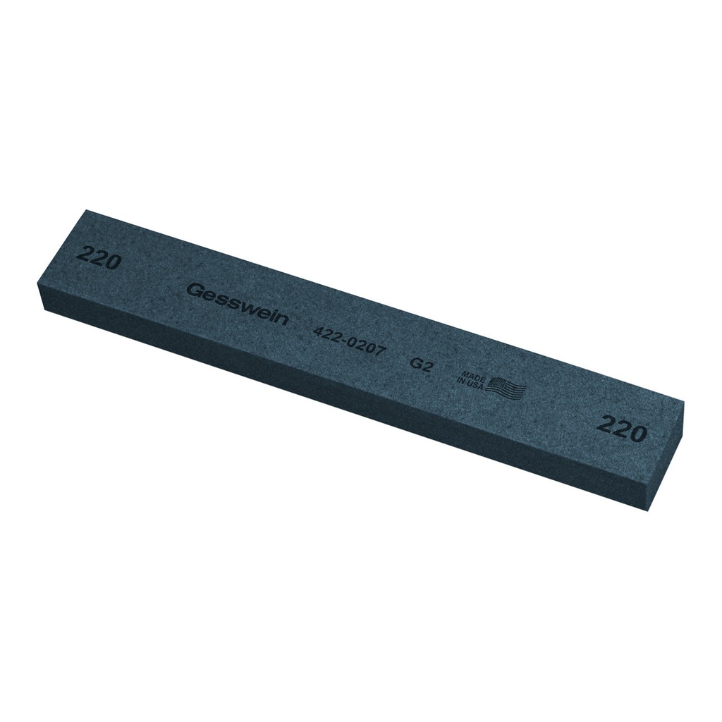 [422-0207] Gesswein® G2 Stones - 1" x 1/2" x 6", 220 Grit  (Pkg. of 6)