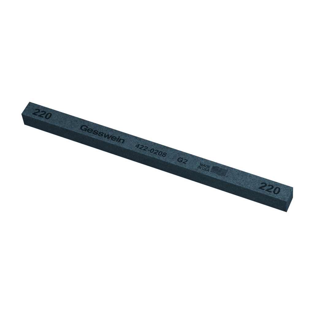 [422-0208] Gesswein® G2 Stones - 3/8" x 3/8" x 6", 220 Grit  (Pkg. of 12)