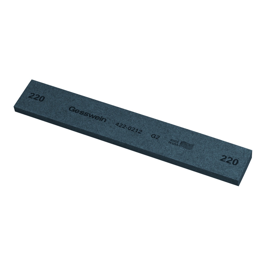 [422-0212] Gesswein® G2 Stones - 1" x 1/4" x 6", 220 Grit  (Pkg. of 6)