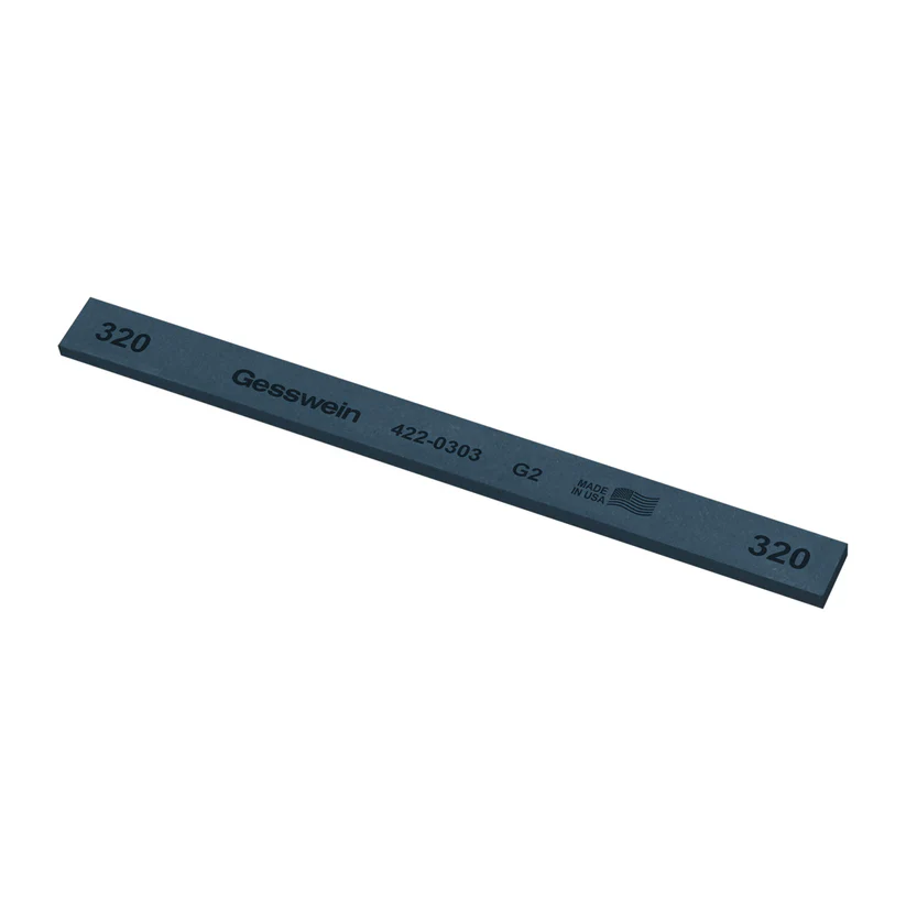 Gesswein® G2 Stones - 1/2" x 1/8" x 6", 320 Grit  (Pkg. of 12)