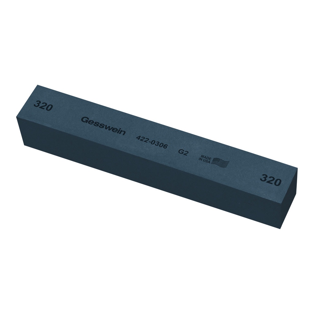 [422-0306] Gesswein® G2 Stones - 1" x 1" x 6", 320 Grit  (Pkg. of 6)