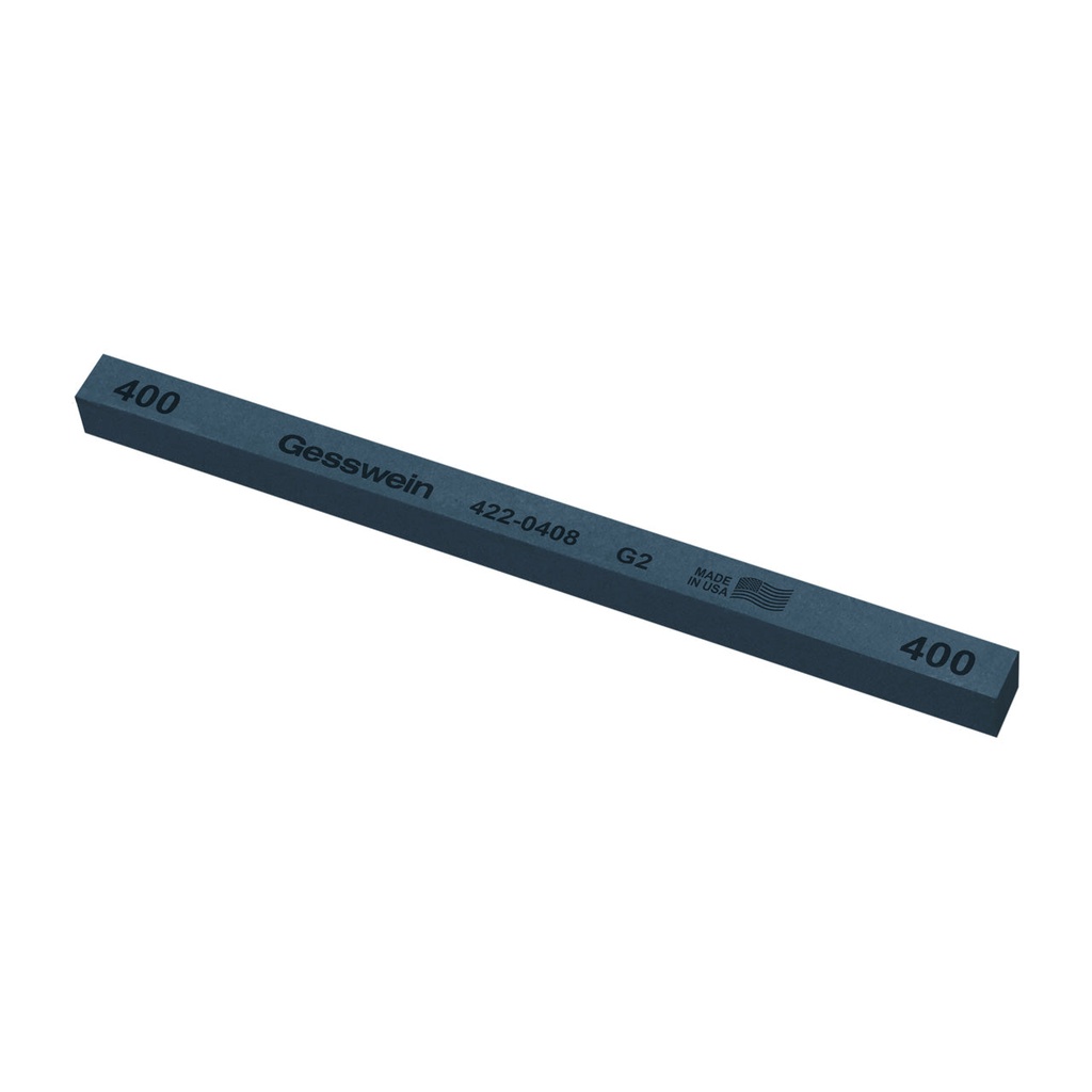 [422-0408] Gesswein® G2 Stones - 3/8" x 3/8" x 6", 400 Grit  (Pkg. of 12)