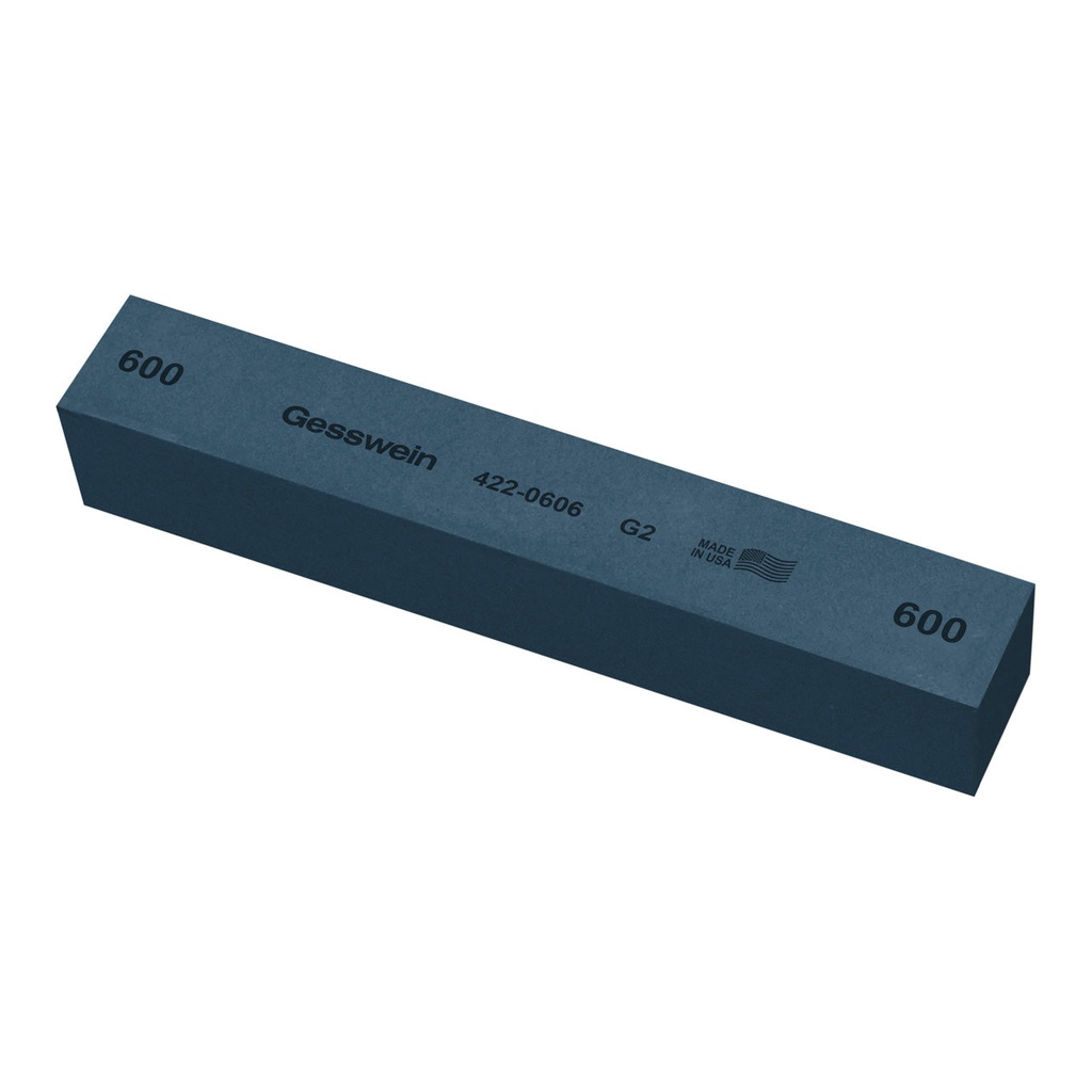 [422-0606] Gesswein® G2 Stones - 1" x 1" x 6", 600 Grit  (Pkg. of 6)