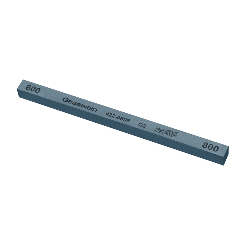 [422-0808] Gesswein® G2 Stones - 3/8" x 3/8" x 6", 800 Grit  (Pkg. of 12)