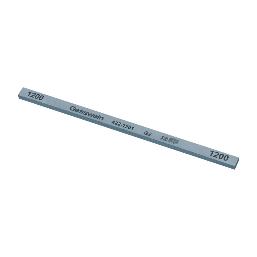 [422-1201] Gesswein® G2 Stones - 1/4" x 1/8" x 6", 1200 Grit  (Pkg. of 12)
