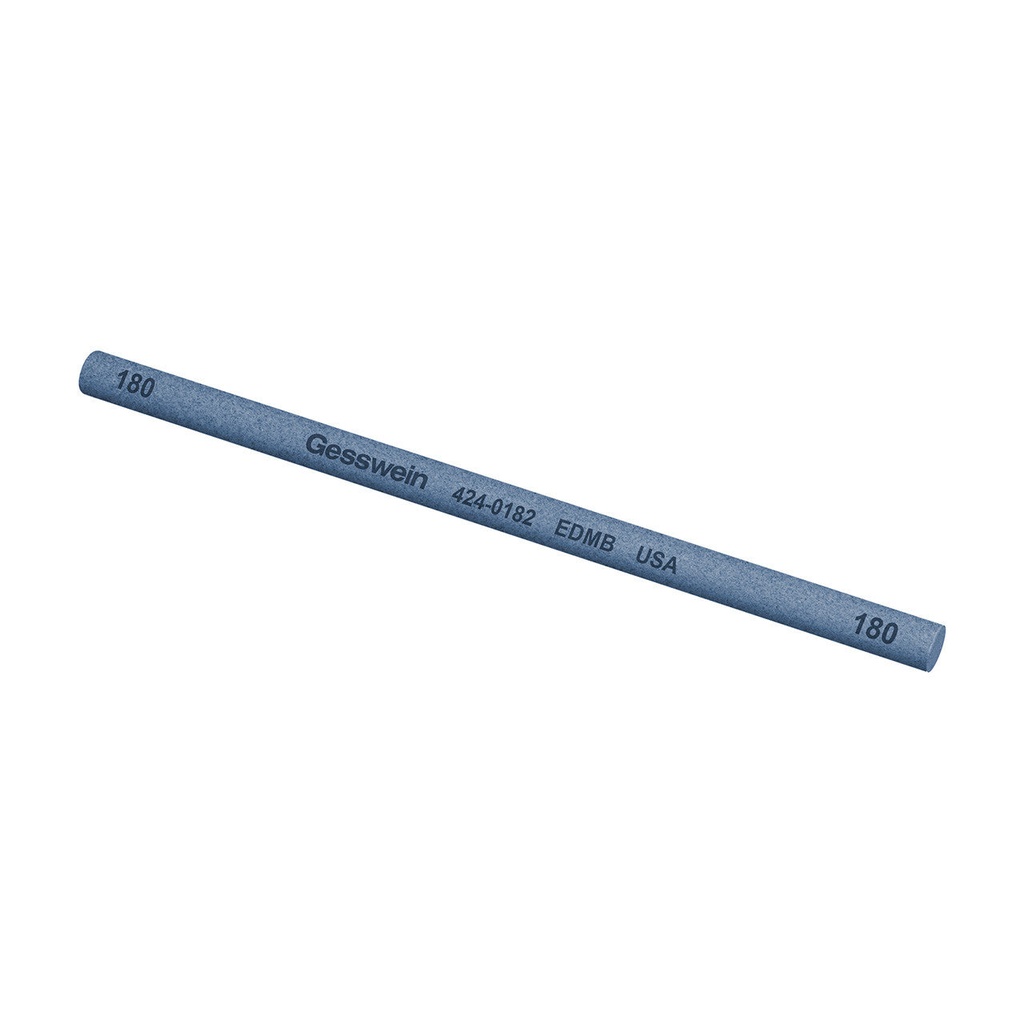 [424-0402] Gesswein® EDM Blue Stones - 1/4" x 6" Round, 400 Grit  (Pkg. of 6)