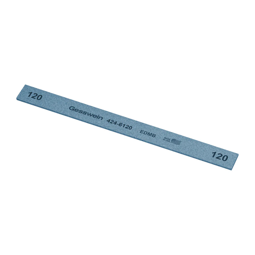 [424-6120] Gesswein® EDM Blue Stones - 1/2" x 1/16" x 6", 120 Grit  (Pkg. of 12)