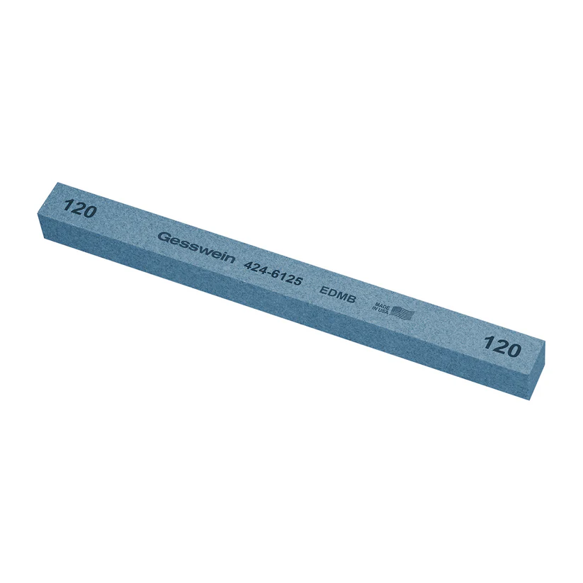[424-6125] Gesswein® EDM Blue Stones - 1/2" x 1/2" x 6", 120 Grit  (Pkg. of 6)