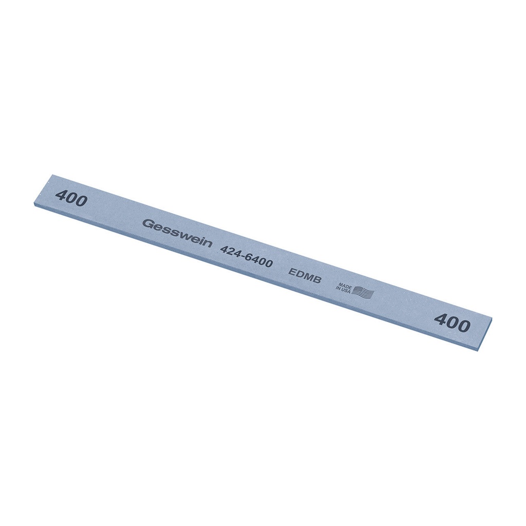[424-6180] Gesswein® EDM Blue Stones - 1/2" x 1/16" x 6", 180 Grit  (Pkg. of 12)