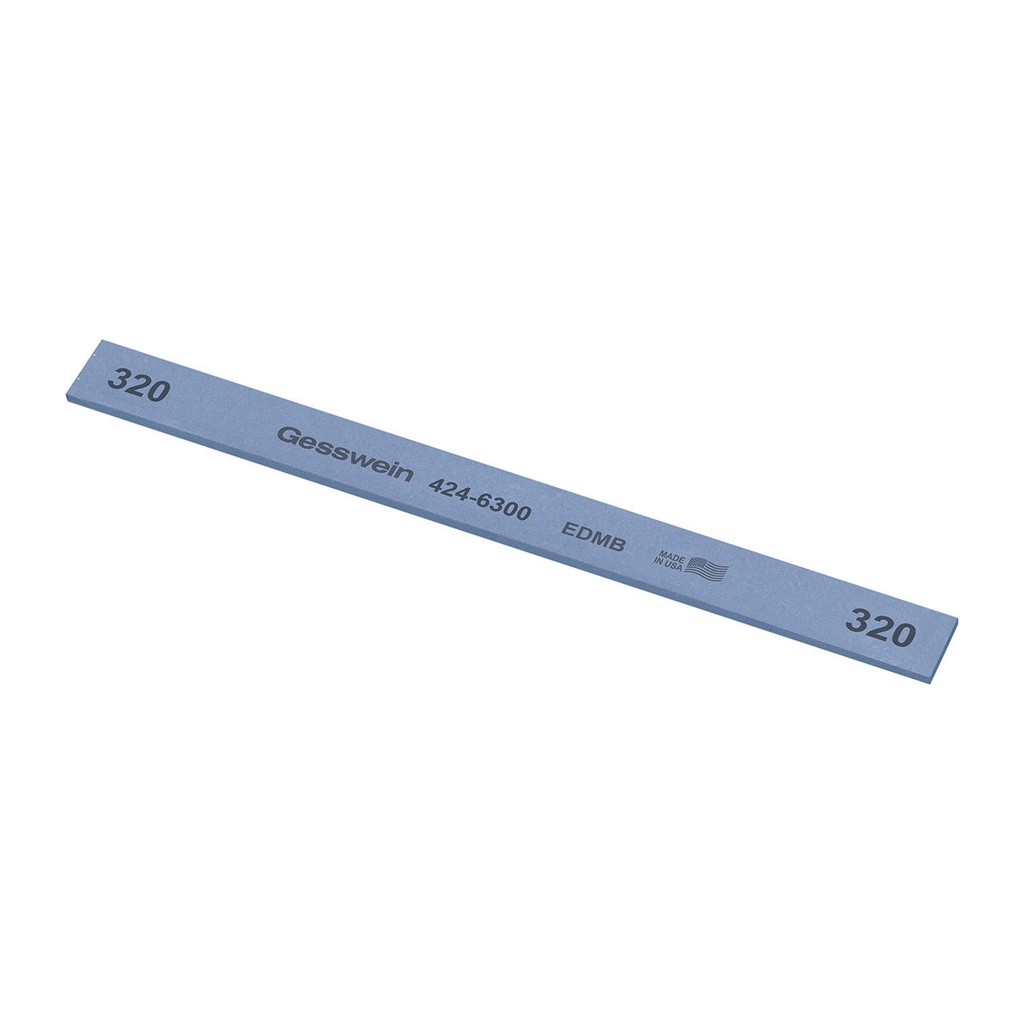 [424-6200] Gesswein® EDM Blue Stones - 1/2" x 1/16" x 6", 220 Grit  (Pkg. of 12)