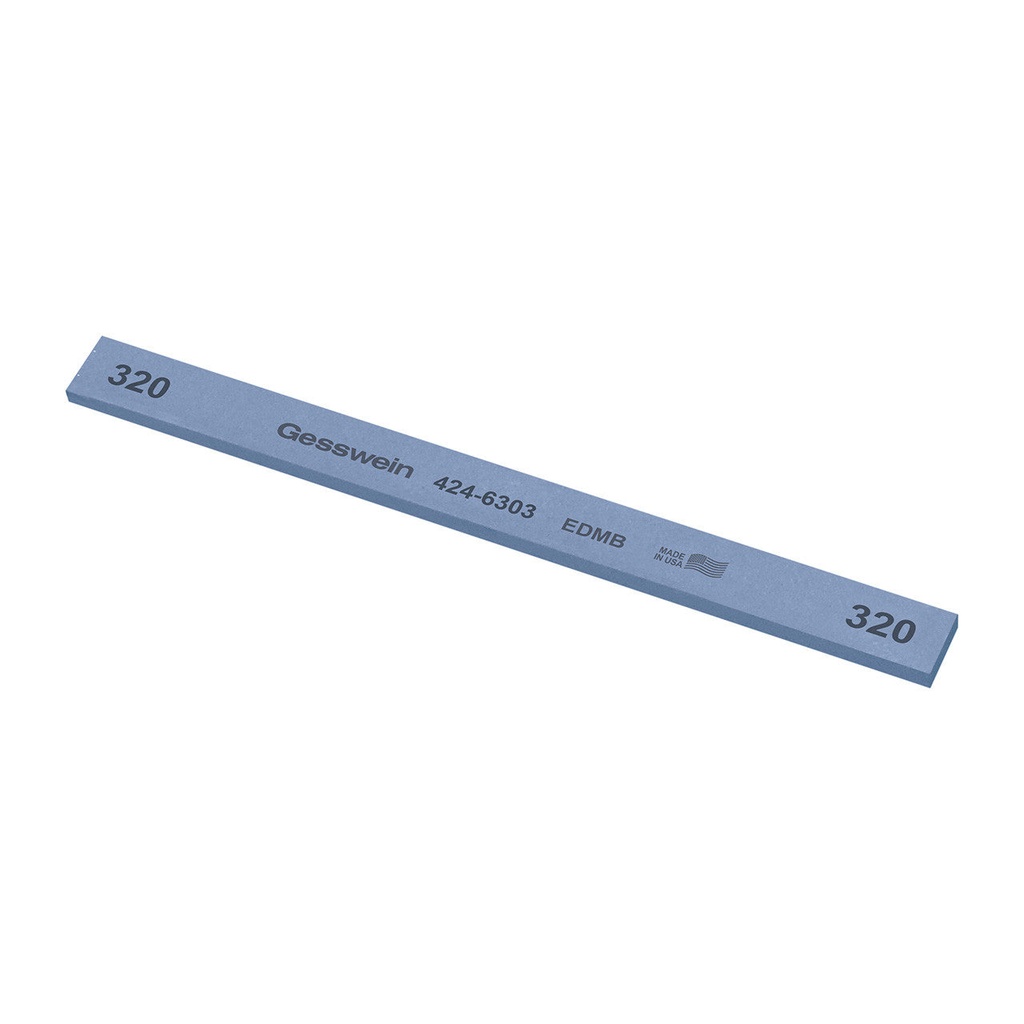 [424-6203] Gesswein® EDM Blue Stones - 1/2" x 1/8" x 6", 220 Grit  (Pkg. of 12)