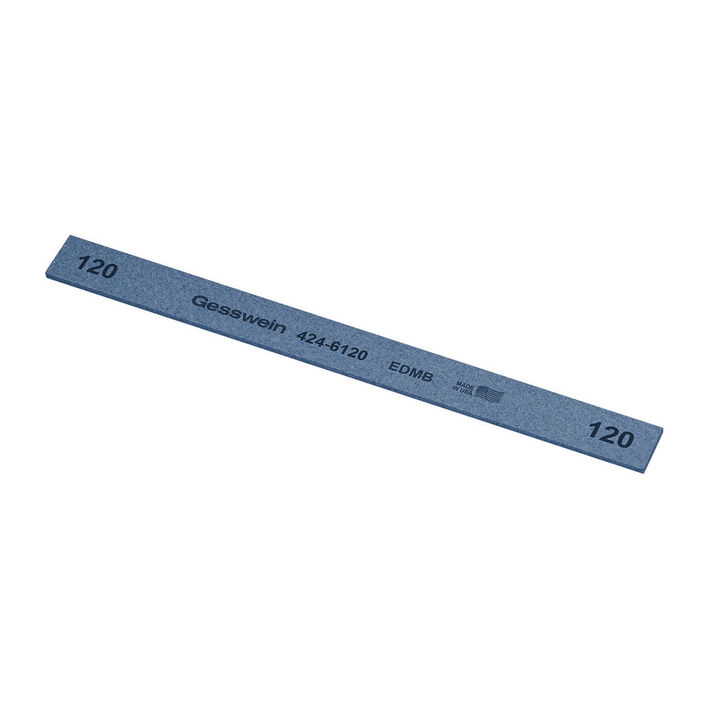 [424-6600] Gesswein® EDM Blue Stones - 1/2" x 1/16" x 6", 600 Grit  (Pkg. of 12)