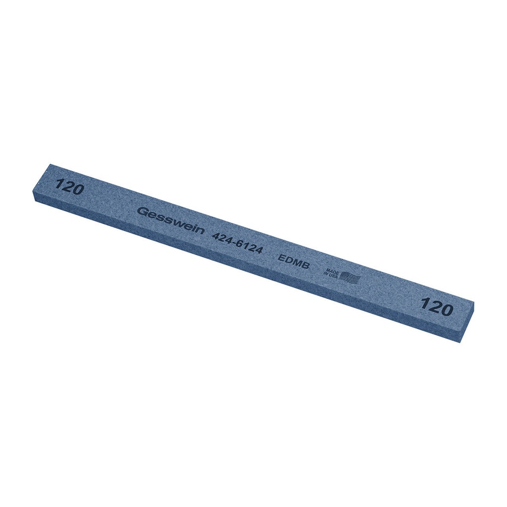 [424-6604] Gesswein® EDM Blue Stones - 1/2" x 1/4" x 6", 600 Grit  (Pkg. of 12)