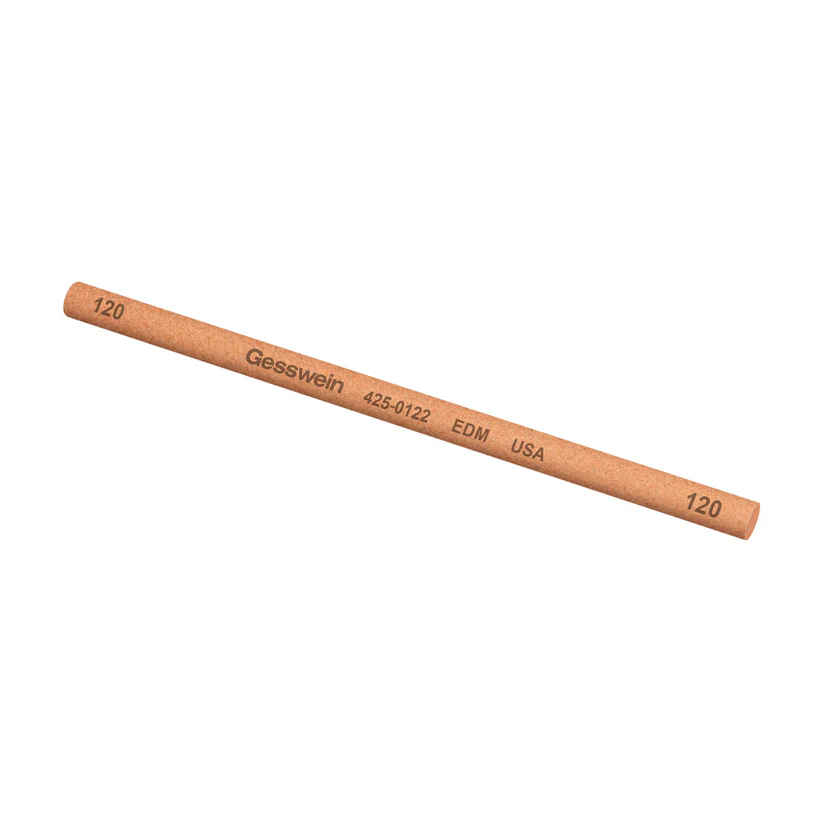 [425-0122] Gesswein® EDM Stones - 1/4" Round x 6", 120 Grit  (Pkg. of 6)