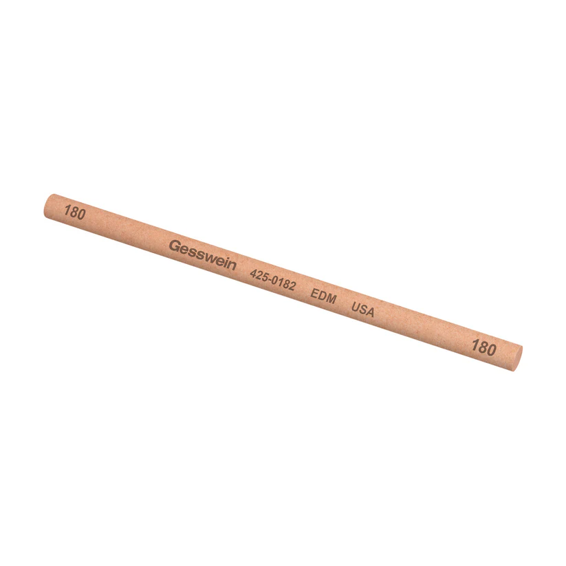 [425-0182] Gesswein® EDM Stones - 1/4" Round x 6", 180 Grit  (Pkg. of 6)