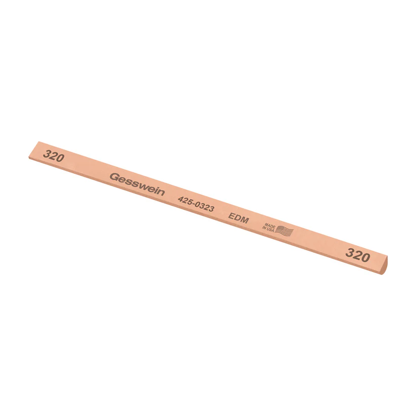 [425-0323] Gesswein® EDM Stones - 1/4" x 6" Hybrid, 320 Grit  (Pkg. of 12)