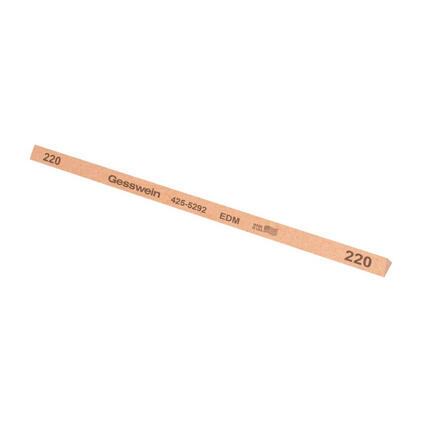 [425-5292] Gesswein® EDM Stones - 1/4" x 6" Triangle, 220 Grit  (Pkg. of 12)