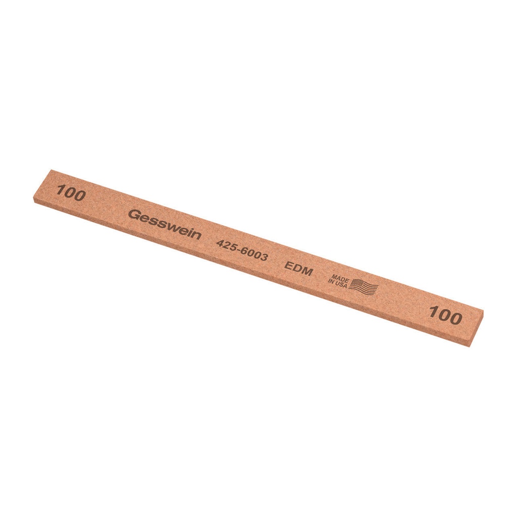 [425-6003] Gesswein® EDM Stones - 1/2" x 1/8" x 6", 100 Grit  (Pkg. of 12)