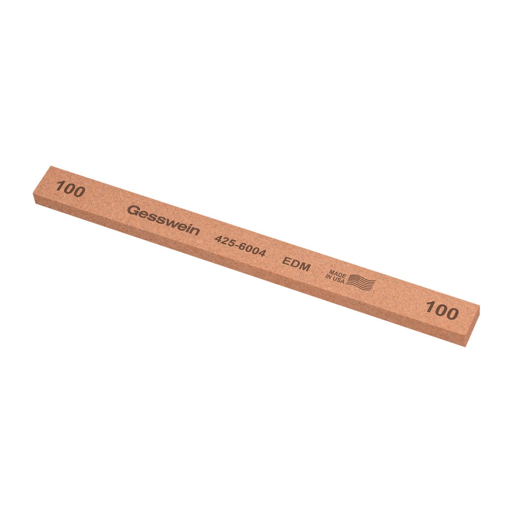 [425-6004] Gesswein® EDM Stones - 1/2" x 1/4" x 6", 100 Grit  (Pkg. of 12)