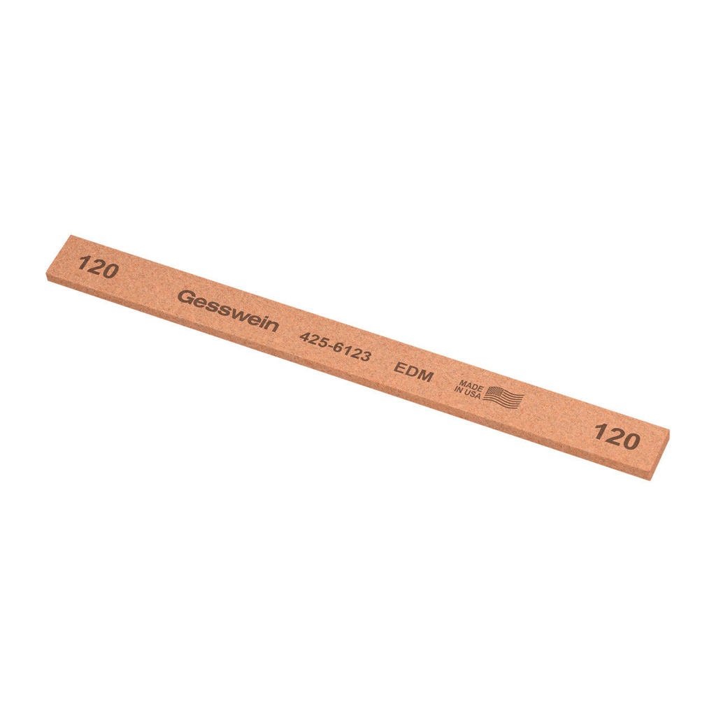 [425-6123] Gesswein® EDM Stones - 1/2" x 1/8" x 6", 120 Grit  (Pkg. of 12)