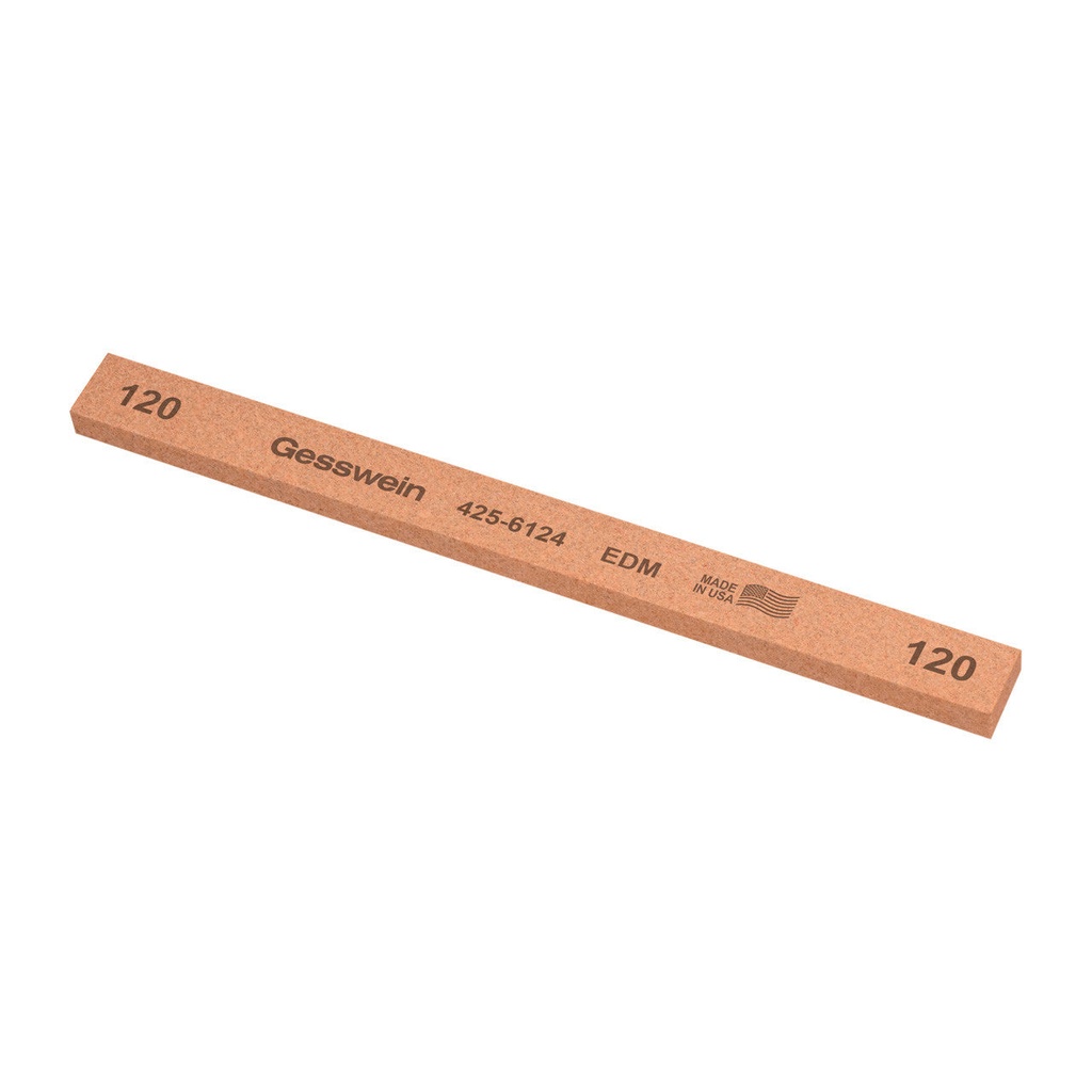 [425-6124] Gesswein® EDM Stones - 1/2" x 1/4" x 6", 120 Grit  (Pkg. of 12)