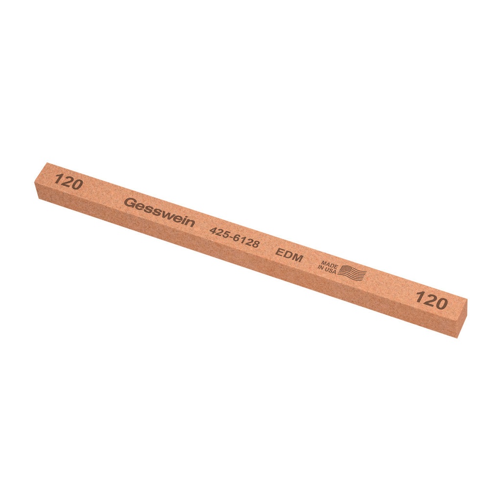 [425-6128] Gesswein® EDM Stones - 3/8" x 3/8" x 6", 120 Grit  (Pkg. of 12)