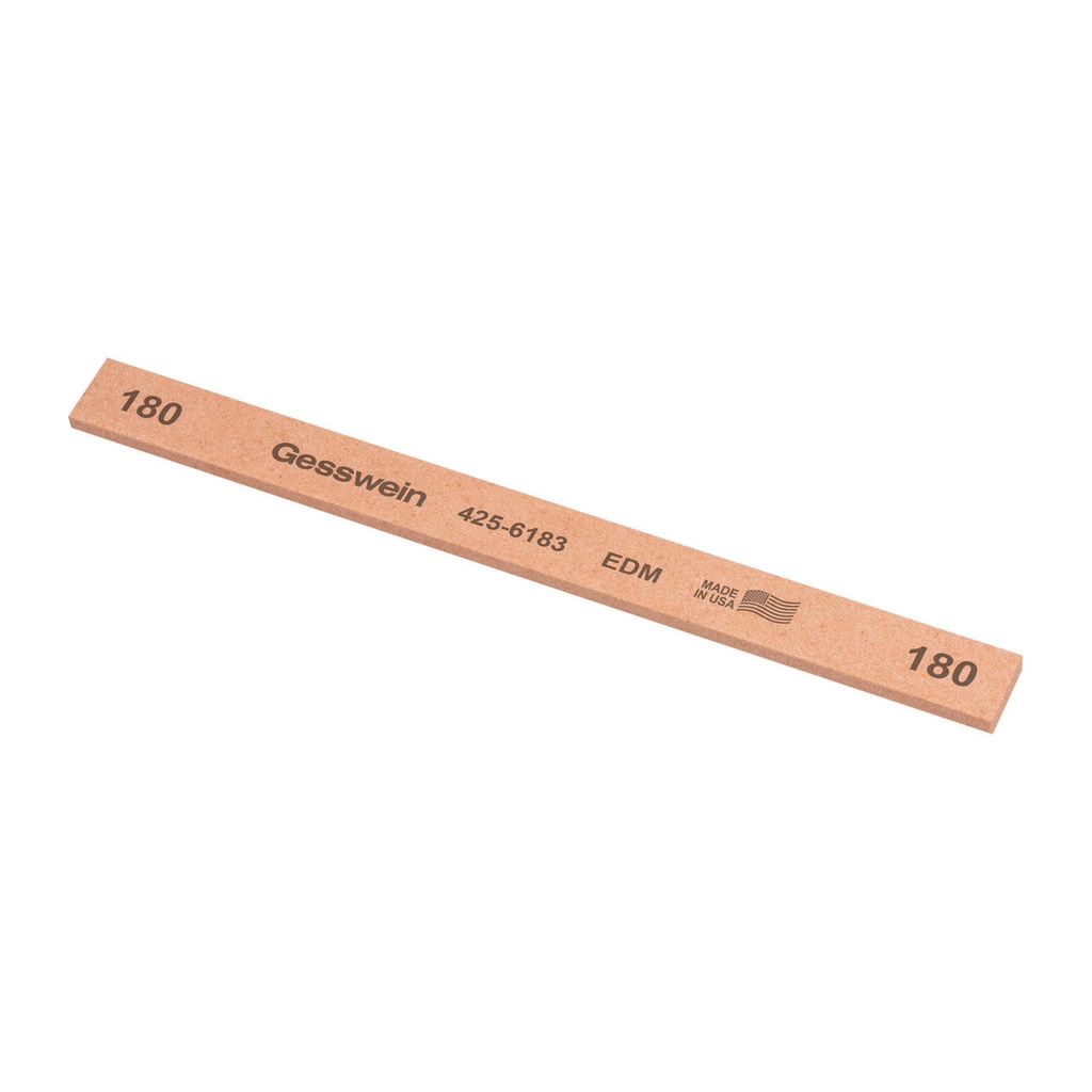 [425-6183] Gesswein® EDM Stones - 1/2" x 1/8" x 6", 180 Grit  (Pkg. of 12)