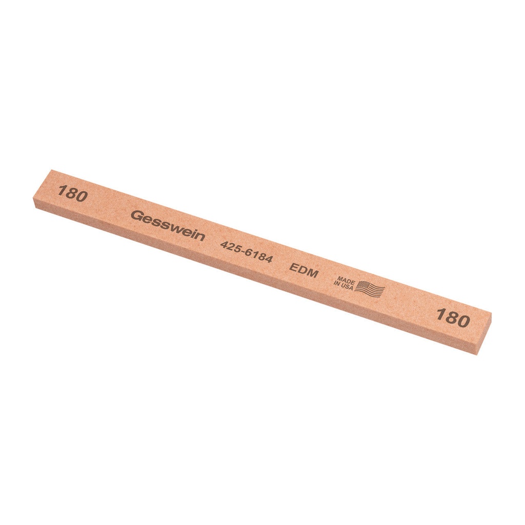 [425-6184] Gesswein® EDM Stones - 1/2" x 1/4" x 6", 180 Grit  (Pkg. of 12)