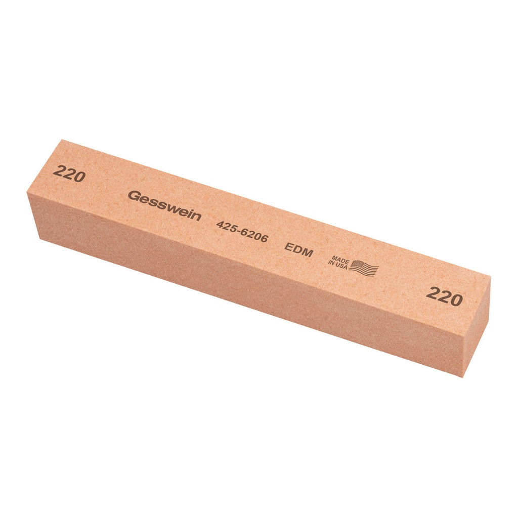 [425-6186] Gesswein® EDM Stones - 1" x 1" x 6", 180 Grit  (Pkg. of 6)
