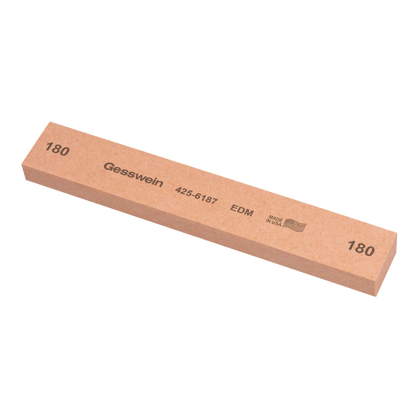 [425-6187] Gesswein® EDM Stones - 1" x 1/2" x 6", 180 Grit  (Pkg. of 6)