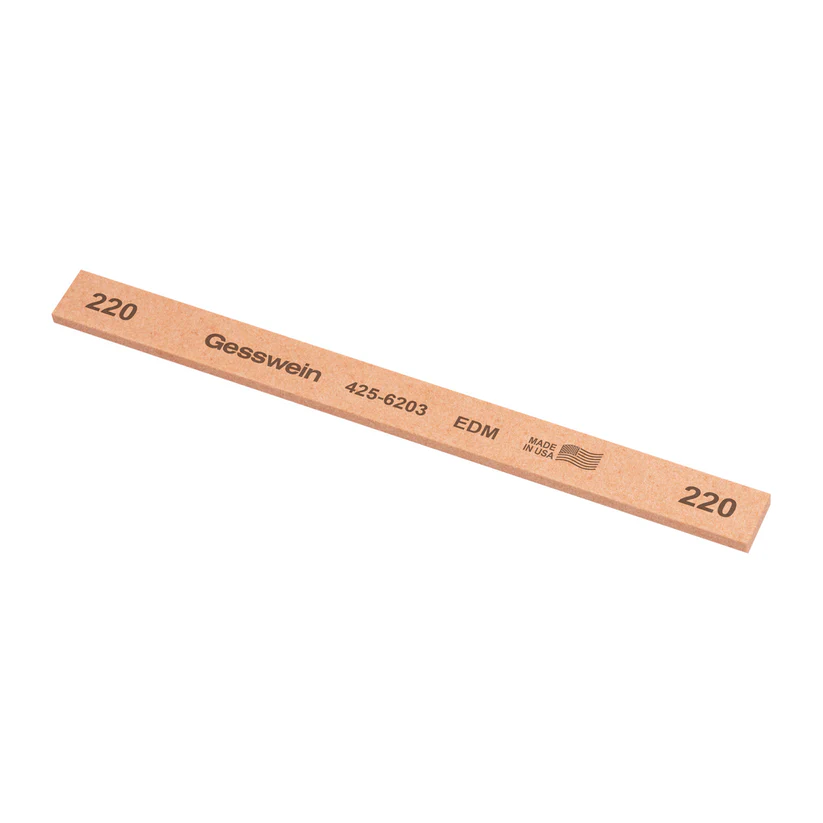 [425-6203] Gesswein® EDM Stones - 1/2" x 1/8" x 6", 220 Grit  (Pkg. of 12)