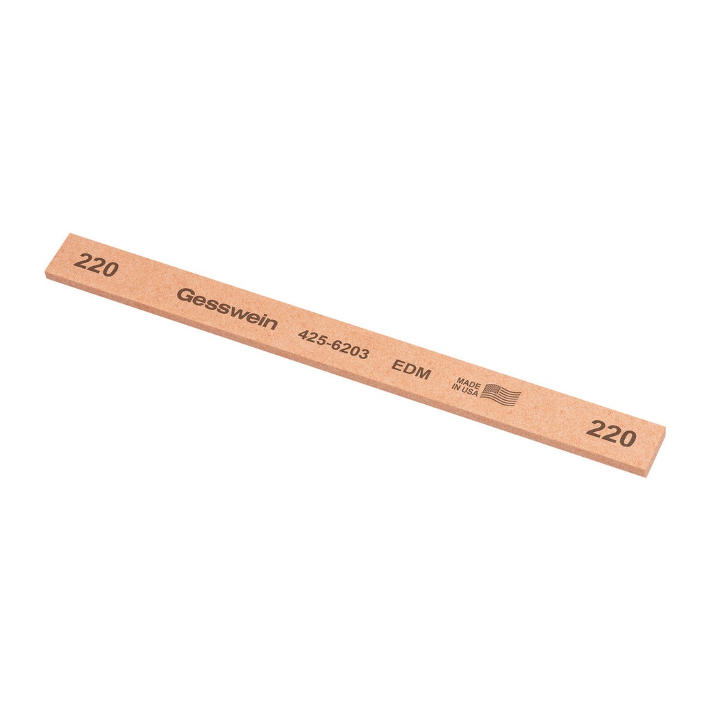 [425-6203] Gesswein® EDM Stones - 1/2" x 1/8" x 6", 220 Grit  (Pkg. of 12)