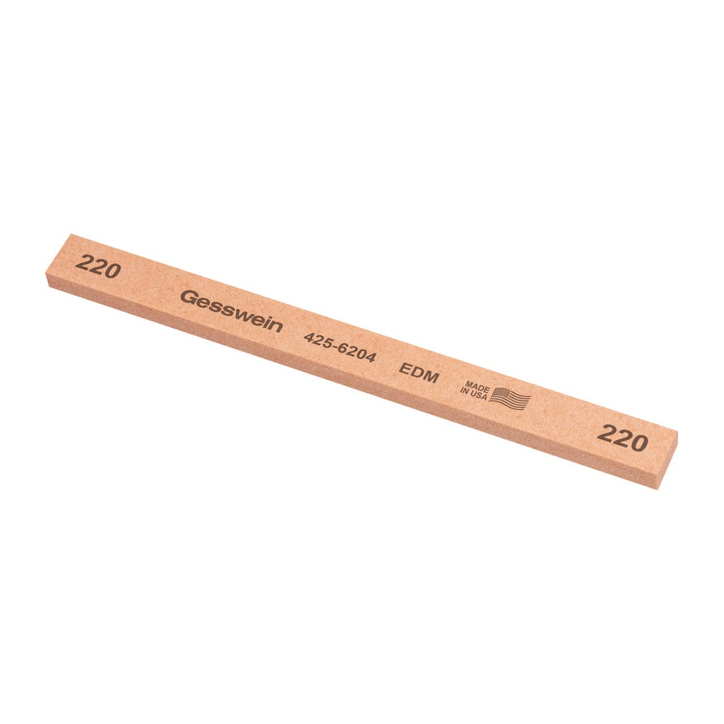 [425-6204] Gesswein® EDM Stones - 1/2" x 1/4" x 6", 220 Grit  (Pkg. of 12)
