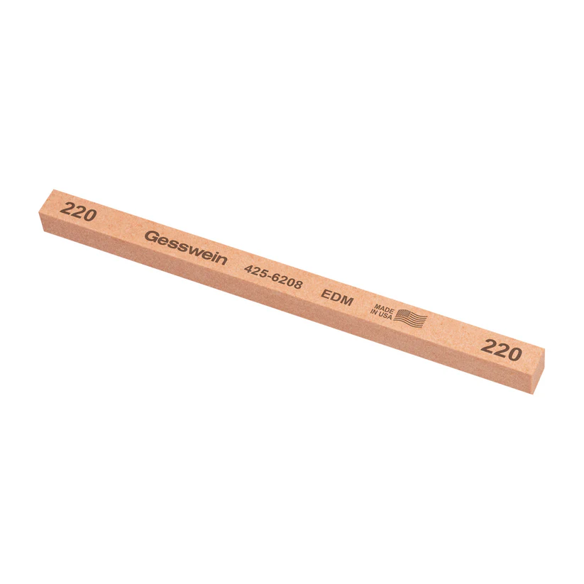 [425-6208] Gesswein® EDM Stones - 3/8" x 3/8" x 6", 220 Grit  (Pkg. of 12)