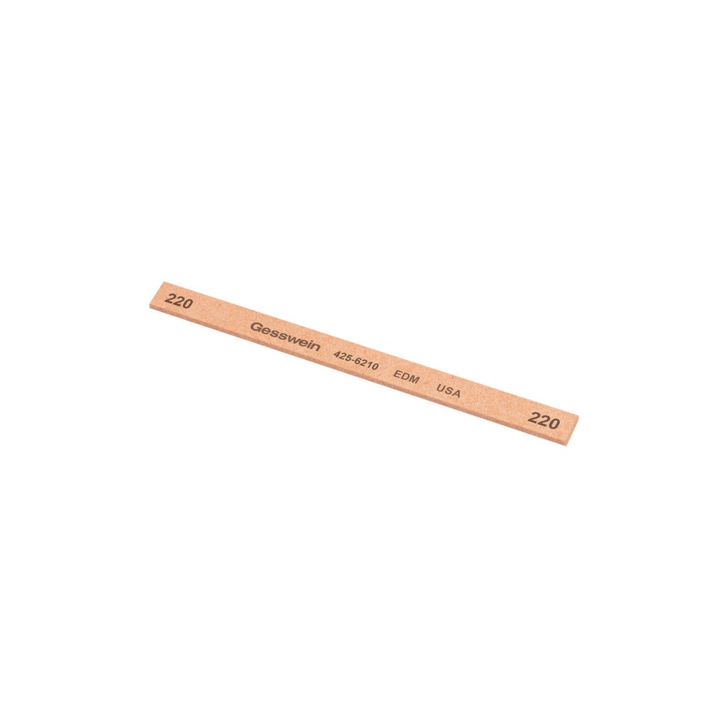 [425-6210] Gesswein® EDM Stones - 1/4" x 1/16" x 4", 220 Grit  (Pkg. of 12)