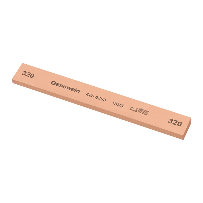 [425-6309] Gesswein® EDM Stones - 3/4" x 1/4" x 6", 320 Grit  (Pkg. of 6)