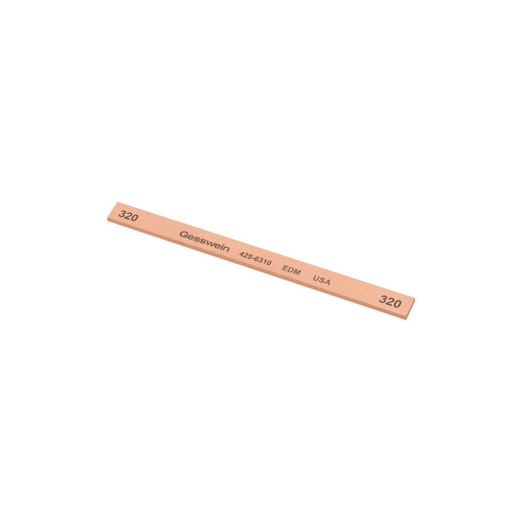 [425-6310] Gesswein® EDM Stones - 1/4" x 1/16" x 4", 320 Grit  (Pkg. of 12)