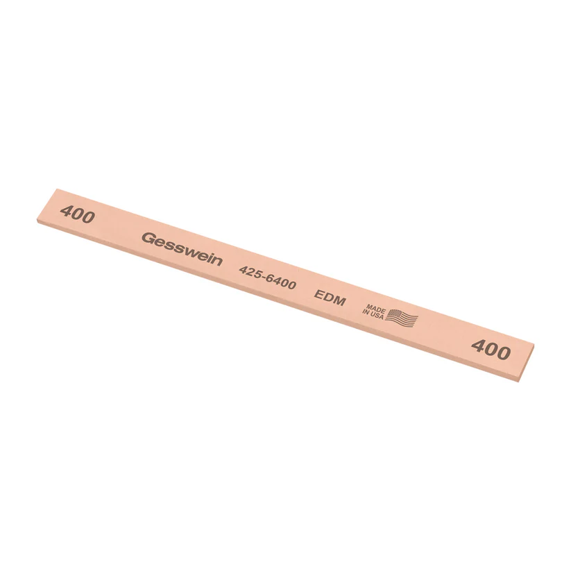 [425-6400] Gesswein® EDM Stones - 1/2" x 1/16" x 6", 400 Grit  (Pkg. of 12)