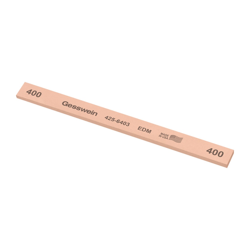 [425-6403] Gesswein® EDM Stones - 1/2" x 1/8" x 6", 400 Grit  (Pkg. of 12)