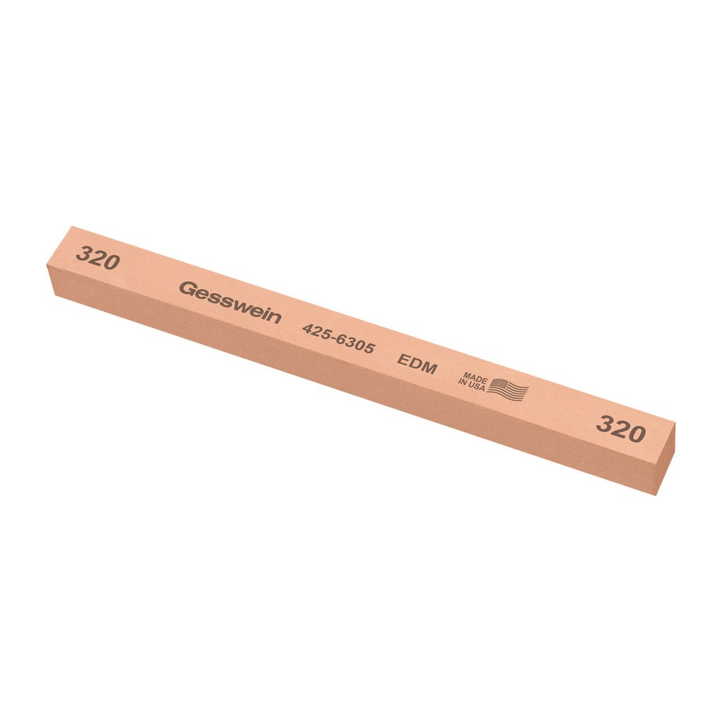 [425-6505] Gesswein® EDM Stones - 1/2" x 1/2" x 6", 150 Grit  (Pkg. of 6)