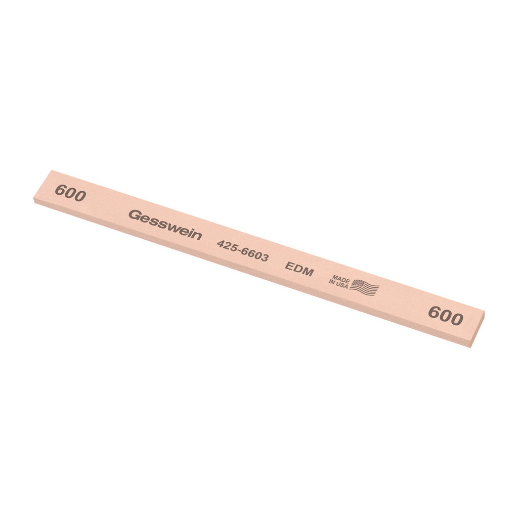[425-6603] Gesswein® EDM Stones - 1/2" x 1/8" x 6", 600 Grit  (Pkg. of 12)