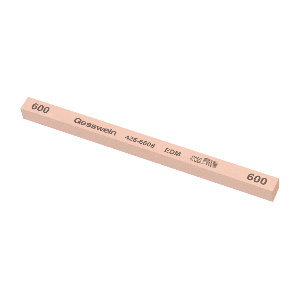 [425-6608] Gesswein® EDM Stones - 3/8" x 3/8" x 6", 600 Grit  (Pkg. of 12)