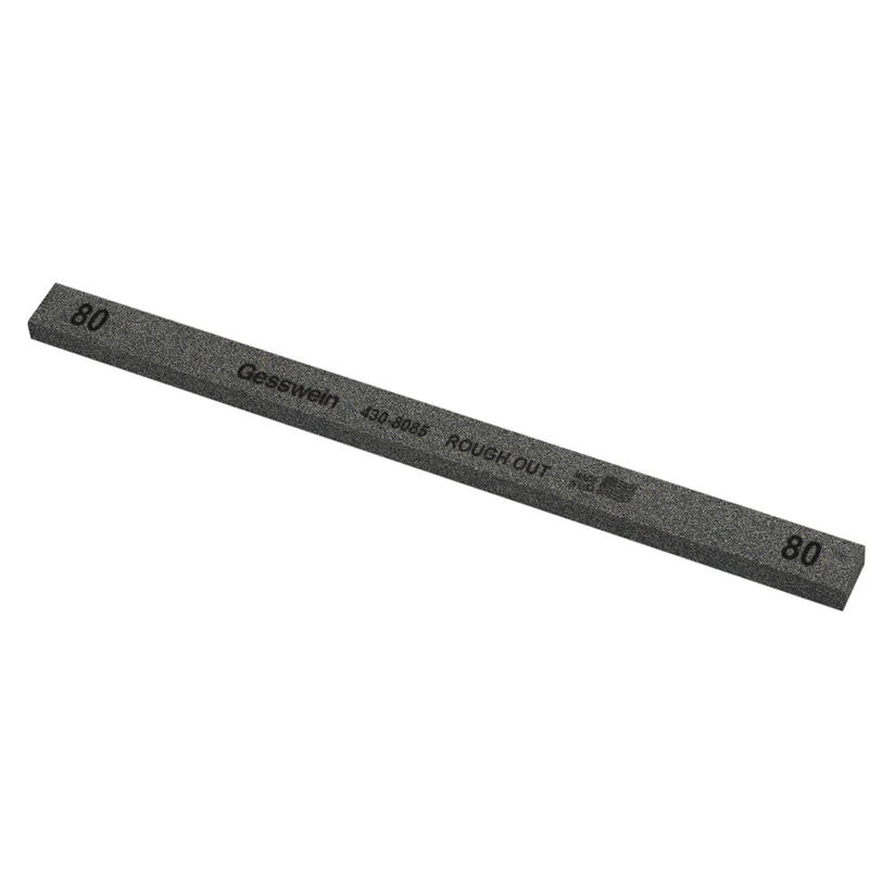 Gesswein® Rough Out Stones - 1/2" x 1/4" x 8", 80 Grit  (Pkg. of 12)