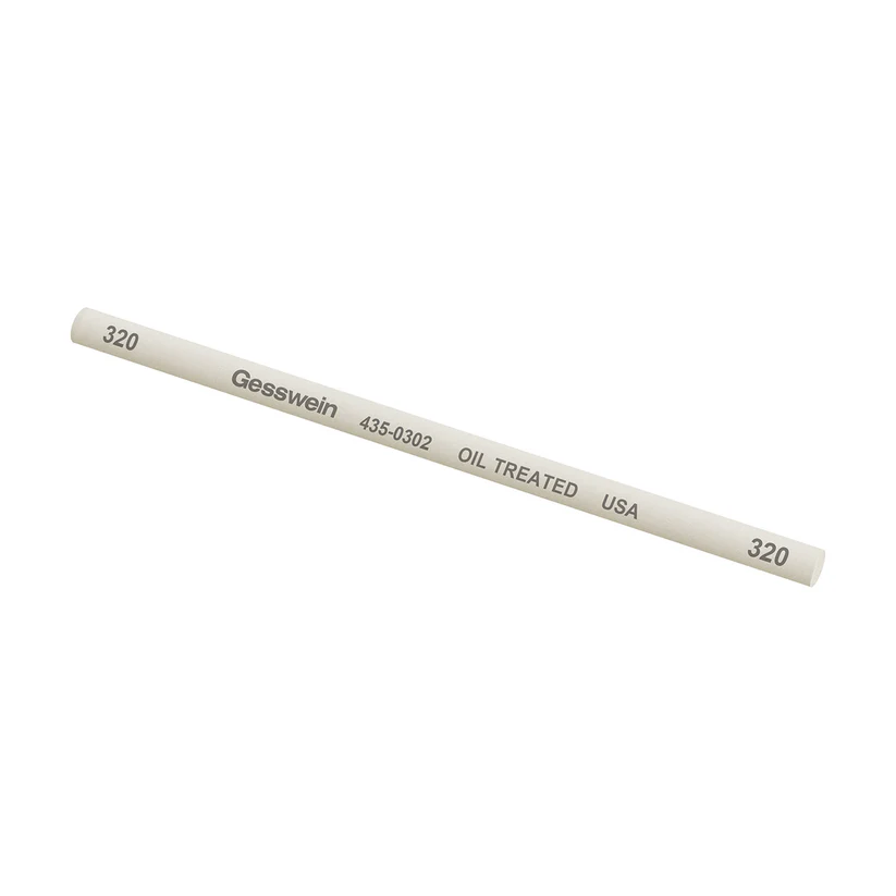 Gesswein® Oil-Treated Stones - 1/4" x 6" Round, 320 Grit  (Pkg. of 6)