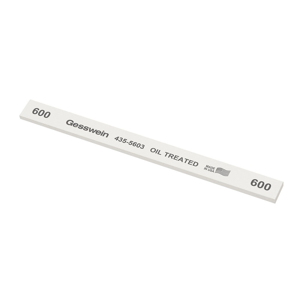 [435-5003] Gesswein® Oil-Treated Stones - 1/2" x 1/8" x 6", 180 Grit  (Pkg. of 12)